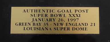 1997 Brett Favre Green Bay Packers Signed Super Bowl XXXI Game Used Louisiana Super Dome Goal Post Section (MEARS LOA / JSA / Pepper Burruss Collection)