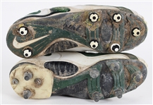 1997-98 Antonio Freeman Green Bay Packers Signed Nike Game Worn Cleats (MEARS LOA / JSA / Pepper Burruss Collection)