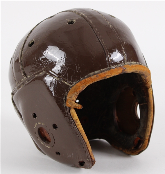 1930s Rawlings A25X Game Used Composite Football Helmet w/ Leather Padding & Suspension System (MEARS LOA / Pepper Burruss Collection)