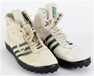 1980s Green Bay Packers Game Worn Adidas Turf Streak Cleats w/ Packers Logo Wristband (MEARS LOA / Pepper Burruss Collection)