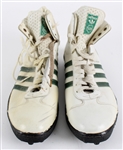 1980's Green Bay Packers Game Worn Adidas Turf Streak Cleats w/ Packers Logo Wristband (MEARS LOA / Pepper Burruss Collection)