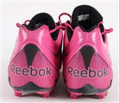 2010 (October 3) Nick Barnett Green Bay Packers Game Worn Pink Reebok Cleats w/ Hand Towel (MEARS LOA / Pepper Burruss Collection) Barnett's Last Game w/ Packers