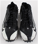 2008 Aaron Rodgers Green Bay Packers Game Worn Nike Cleats (MEARS LOA / Pepper Burruss Collection) First Year as Starter