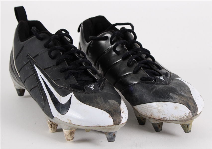 2008 Charles Woodson Green Bay Packers Game Worn Nike Cleats (MEARS LOA / Pepper Burruss Collection)