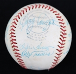 1976 Old Timers / Milwaukee Brewers Team Signed OAL MacPhail Baseball w/ 18 Signatures Including Mickey Mantle, Willie Mays, Hank Aaron, Robin Yount & More (JSA)