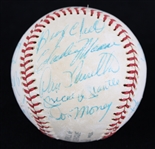 1976 Old Timers / Milwaukee Brewers Team Signed OAL MacPhail Baseball w/ 18 Signatures Including Mickey Mantle, Willie Mays, Hank Aaron, Robin Yount & More (JSA)