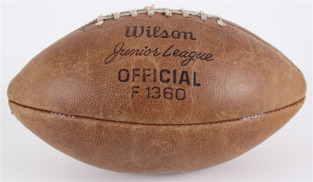 1960s Wilson Official F1360 Junior League Game Used Football (MEARS LOA / Pepper Burruss Collection)