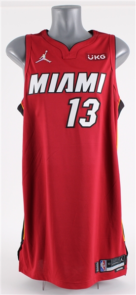 2021-22 Bam Adebayo Miami Heat Game Worn Statement Edition Jersey (MEARS A5)