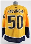 2022 Cameron Hausinger Nashville Predators Preseason Jersey (MEARS LOA)