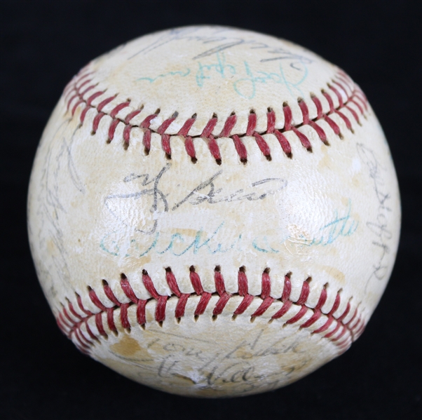 1963 New York Yankees Team Signed OAL Cronin Baseball w/ 20 Signatures Including Yogi Berra, Whitey Ford, Elston Howard, Jim Bouton & More (JSA)