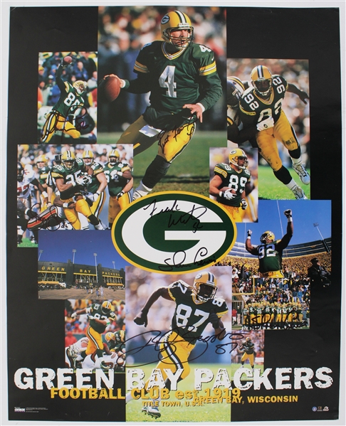 1996 Green Bay Packers Multi Signed 16" x 20" Title Town USA Est. 1919 Poster w/ 6 Signatures Including Brett Favre, Robert Brooks, Antonio Freeman & More (JSA / Pepper Burruss Collection)