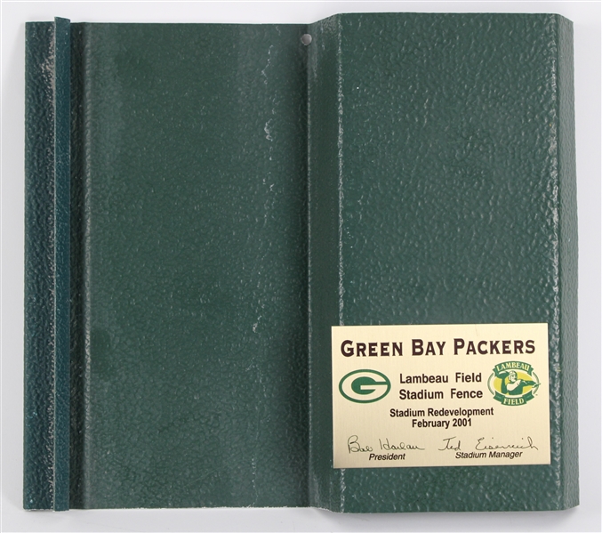 1960s-2000 Green Bay Packers Lambeau Field 12" x 13.5" Stadium Fence Section (MEARS LOA / Pepper Burruss Collection) 