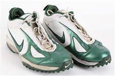 2006-07 Aaron Rodgers Green Bay Packers Game Worn Nike Turf Shoes (MEARS LOA / Pepper Burrus Collection) 