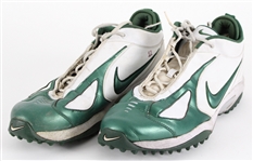 2006-07 Aaron Rodgers Green Bay Packers Game Worn Nike Turf Shoes (MEARS LOA / Pepper Burrus Collection) 