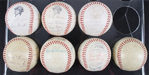 1965-79 New York Yankees & Pittsburgh Pirates Team Signed Baseballs - Lot of 7