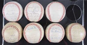 1965-79 New York Yankees & Pittsburgh Pirates Team Signed Baseballs - Lot of 7
