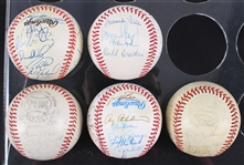 1962-99 Pittsburgh Pirates & Milwaukee Brewers Team Signed Baseballs - Lot of 5