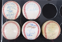 1962-99 Pittsburgh Pirates & Milwaukee Brewers Team Signed Baseballs - Lot of 5