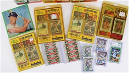 1960's-2020's Baseball Football Basketball Hockey Trading Cards & Memorabilia - Lot of 17 w/ Roger Maris AuraVision Records, Jayden Daniels Rookie Cards, MOC Classic Draft Picks Cards & More
