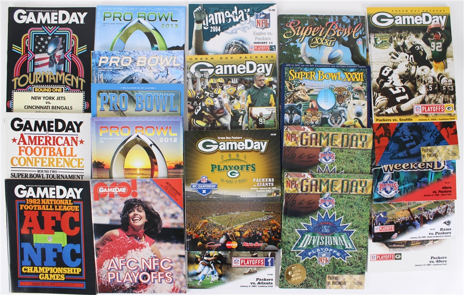 1980s-2000s Game Day, Pro Bowl, Super Bowl Programs (Lot of 36)