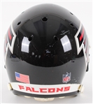 1990-94 Scott Case Atlanta Falcons Game Worn Football Helmet w/ Signed Trading Card (MEARS LOA / JSA)