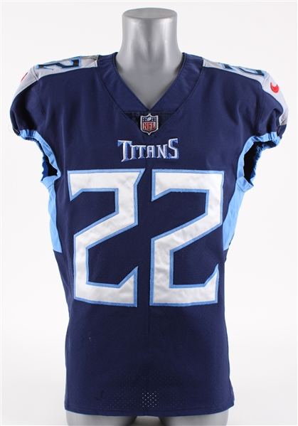2022 Derrick Henry Tennessee Titans Home Jersey (MEARS A5)