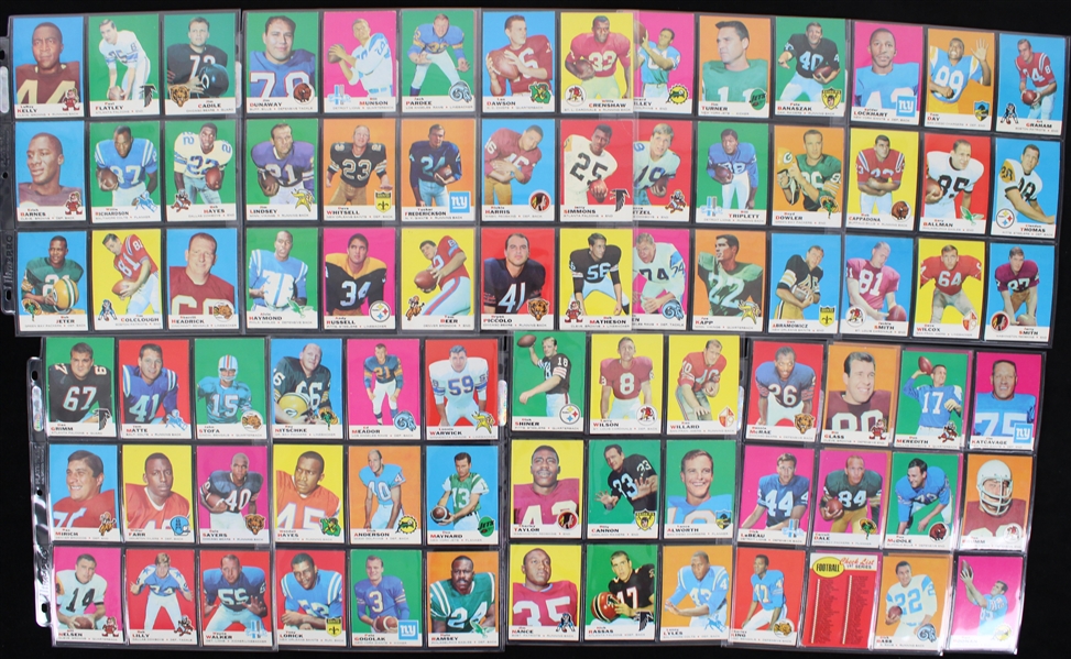 1969 Topps Football Trading Cards Complete Set of 263 Cards w/ Both Checklist #132 Variations