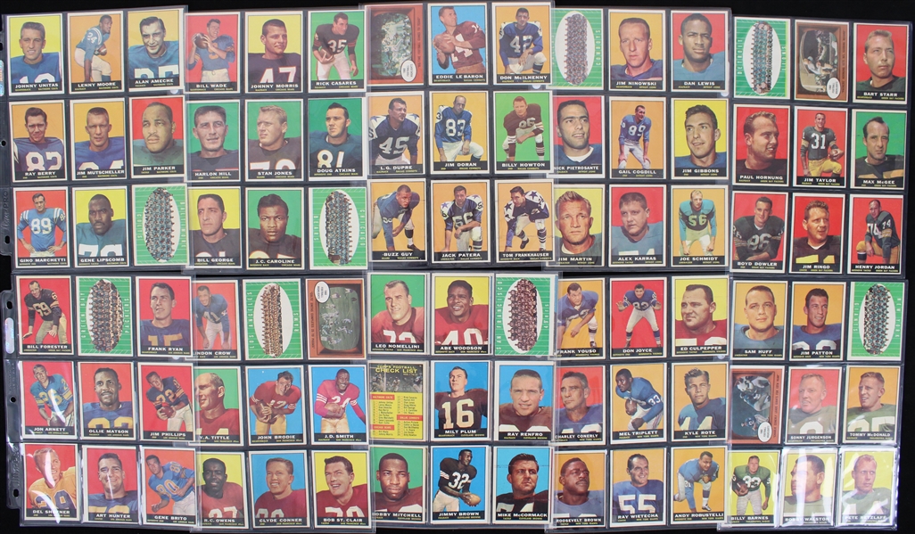 1961 Topps Football Trading Cards Complete Set of 198 Cards