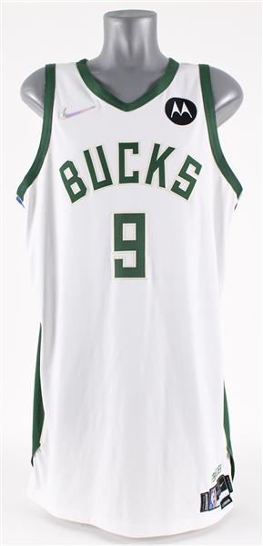 2021-22 Bobby Portis Jr. Milwaukee Bucks Game Worn Association Edition Jersey (MEARS A10)