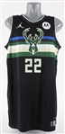 2021-22 Khris Middleton Milwaukee Bucks Game Worn Statement Edition Jersey (MEARS A10)