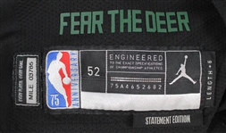 2021-22 Khris Middleton Milwaukee Bucks Game Worn Statement Edition Jersey (MEARS A10)
