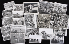 1950's-80's Green Bay Packers Memorabilia Collection - Lot of 63 w/ City Stadium Field Pass Ribbons, Vintage Photography, Fuzzy Thurston Signed Menu & More (JSA)