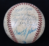1948 Boston Red Sox Philadelphia Athletics Teams Signed Baseball w/ 25 Signatures Including Ted Williams, Johnny Pesky, Dom DiMaggio & More (JSA)