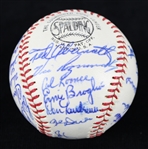 1965 Chicago Cubs Team Signed ONL Giles Baseball in Original Box w/ 28 Signatures Including Ernie Banks, Ron Santo, Billy Williams & More (JSA)