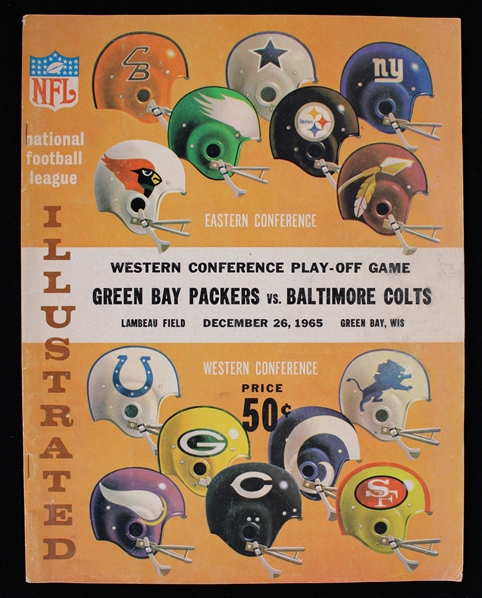 1965 Green Bay Packers vs Baltimore Colts Western Conference Play-Off Game Illustrated Magazine