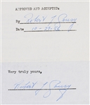 1956 Robert Cousy Boston Celtics Signed Greatest Sports Thrill Radio Program Contract (JSA)