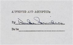 1955 Duke Snider Brooklyn/LA Dodgers Signed Greatest Sports Thrill Radio Program Contract (JSA)