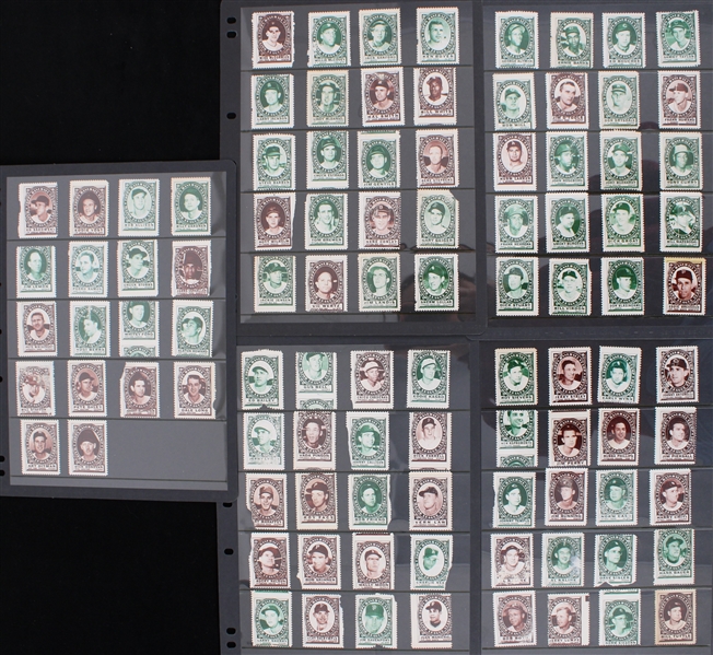 1961 Topps Baseball Player Stamps - Lot of 98 w/ Juan Marichal, Al Kaline, Ernie Banks, Yogi Berra & More