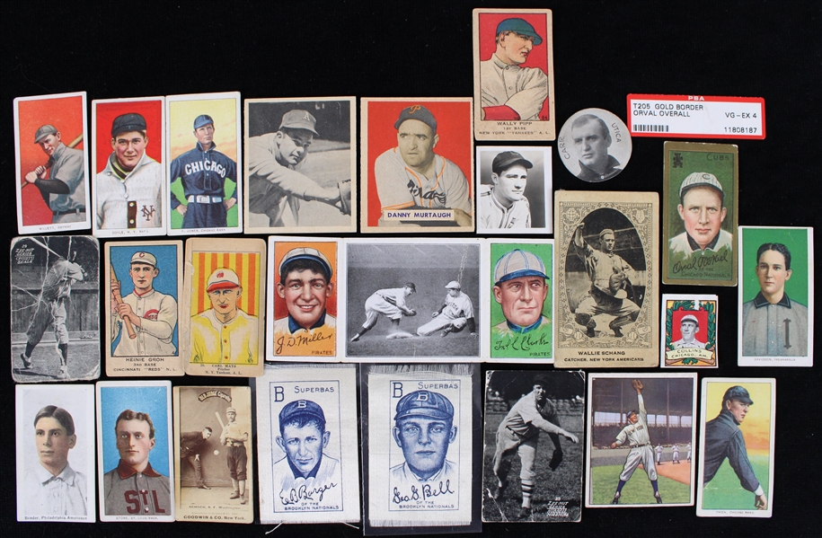 1880s-1950s Baseball Trading Card Collection - Lot of 24 w/ Tobacco Cards, Bowman Cards & More