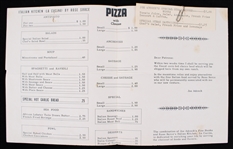 1950's Joe Adcock Milwaukee Braves Signed Restaurant Menu (JSA)