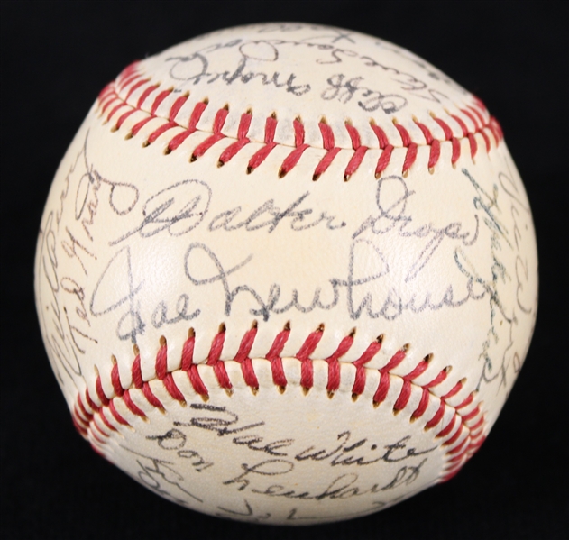 1952-53 Detroit Tigers Team Clubhouse Signed OAL Harridge Baseball 