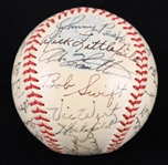 1952-53 Detroit Tigers Team Clubhouse Signed OAL Harridge Baseball 