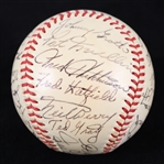 1952-53 Detroit Tigers Team Clubhouse Signed OAL Harridge Baseball 