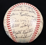 1952-53 Detroit Tigers Team Clubhouse Signed OAL Harridge Baseball 