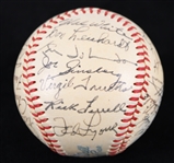 1952-53 Detroit Tigers Team Clubhouse Signed OAL Harridge Baseball 