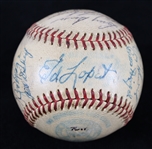 1949 World Series Champion New York Yankees Team Signed OAL Harridge Baseball w/ 25 Signatures Including Joe DiMaggio, Early Larry Berra Auto, Casey Stengel, Phil Rizzuto & More (JSA)