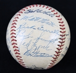 1952 Detroit Tigers Team Signed OAL Harridge Baseball w/ 25 Signatures Including & More (JSA)