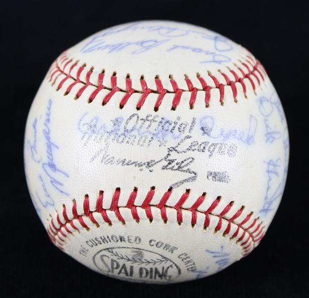 1962 National League All Stars Team Signed ONL Giles Baseball w/ 24 Signatures Including Willie Mays, Hank Aaron, Roberto Clemente, Stan Musial, Ernie Banks, Bob Gibson & More (JSA)