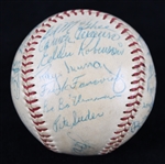 1951-53 Philadelphia Athletics Team Signed OAL Harridge Baseball w/ 28 Signatures Including Jimmy Dykes, Elmer Valo, Wally Moses & More (JSA) 