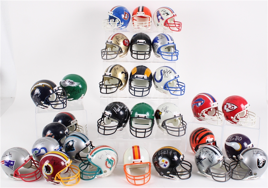 1996 Pro Bowl Signed Mini Helmet Collection - Lot of 28 (Pepper Burruss Collection)